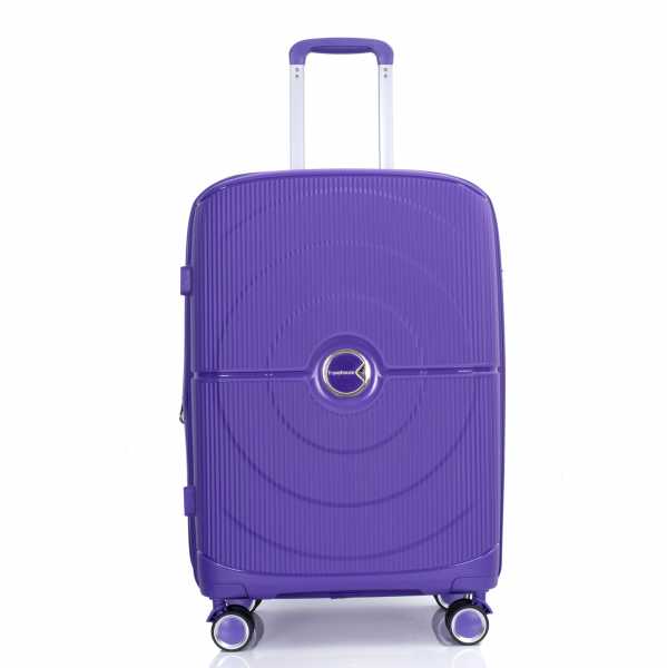 Pisa - Koffer - Blau | Trolley | Robuste PP Hartschale | Dehnfalte +20% | 65 x 44 x 26 cm (+5cm) | 2.5 kg