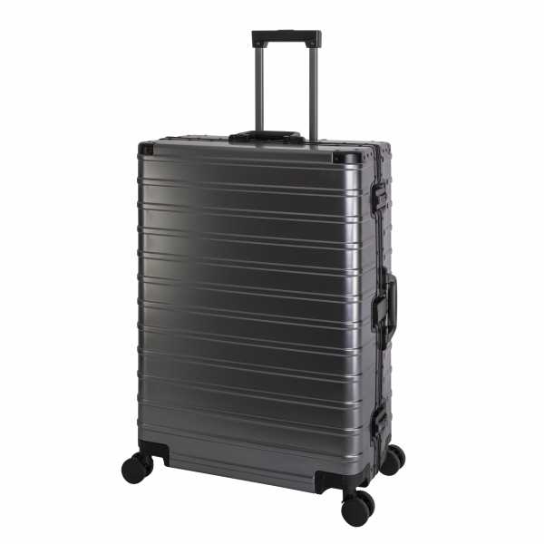 Aluminium Koffer Trolley mit 4 Rollen | Kyoto | Hartschale | 75 x 51 x 28 cm | 6.1 kg | Vol.100 - Alu Reisekoffer