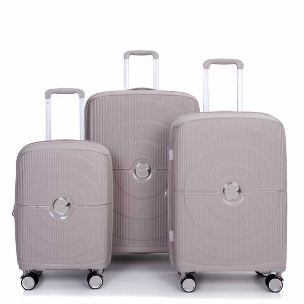 Pisa - PP Hartschalen Reisekoffer Set - Navy | Mit Volumenerweiterung +20% | TSA | 360° Rollen