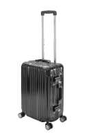 Travelhouse London Handgepäck Koffer S Schwarz 55 x 37 x 23 cm | Polycarbonat-Hartschale | TSA-Schloss, Aluminiumrahmen
