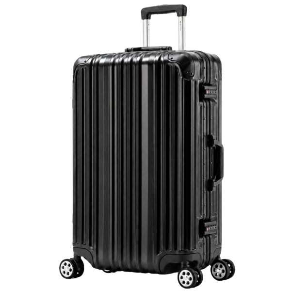 Travelhouse London Reisekoffer M Silber 65 x 42 x 24 cm | Polycarbonat-Hartschale | TSA-Schloss, Aluminiumrahmen