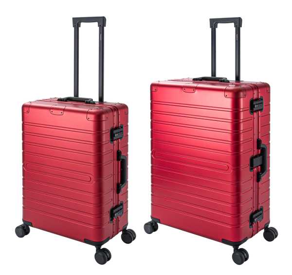Oslo | 2er Set | Trolleys mit 4 Rollen | Aluminium Hartschale | Reisekoffer M+L