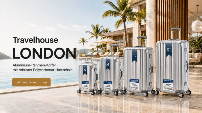 Travelhouse Premium Koffer Serie "London" - Jetzt für eine traumhafte Reise entdecken. 