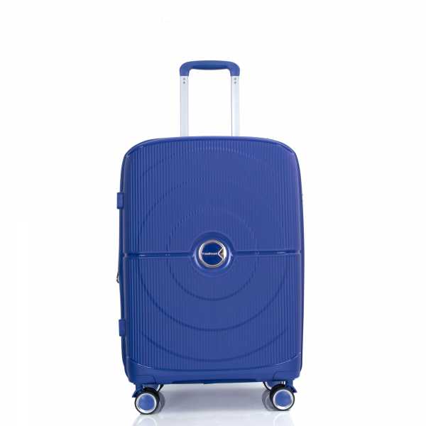 Pisa - Handgepäck - Navy | Koffer | Trolley | Robuste PP Hartschale | Dehnfalte +20% | 55 x 35 x 23 cm (+5cm) | 2.5 kg