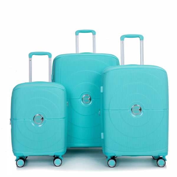 Pisa - PP Hartschalen Reisekoffer Set - Lila | Mit Volumenerweiterung +20% | TSA | 360° Rollen