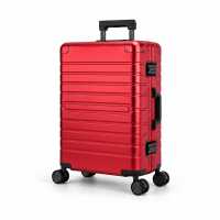 Travelhouse Oslo Reisekoffer M Rot 65 x 42 x 26 cm | Aluminium-Hartschale | TSA-Schloss, Aluminiumrahmen