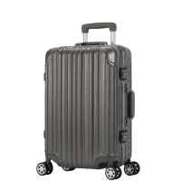 Travelhouse London Handgepäck Koffer S Grau 55 x 37 x 23 cm | Polycarbonat-Hartschale | TSA-Schloss, Aluminiumrahmen