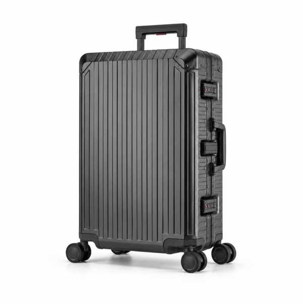 Travelhouse Tokyo großer Reisekoffer L Silber 72 x 45 x 28 cm | Aluminium-Hartschale | TSA-Schloss, Aluminiumrahmen