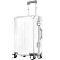 Travelhouse Tokyo Handgepäck Koffer S Silber 55 x 36 x 23 cm | Aluminium-Hartschale | TSA-Schloss, Aluminiumrahmen