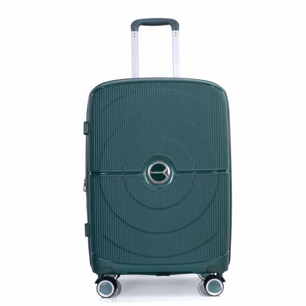 Pisa - Koffer - Blau | Trolley | Robuste PP Hartschale | Dehnfalte +20% | 65 x 44 x 26 cm (+5cm) | 2.5 kg