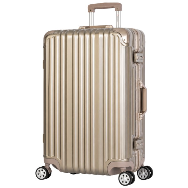 Travelhouse London Reisekoffer M Silber 65 x 42 x 24 cm | Polycarbonat-Hartschale | TSA-Schloss, Aluminiumrahmen
