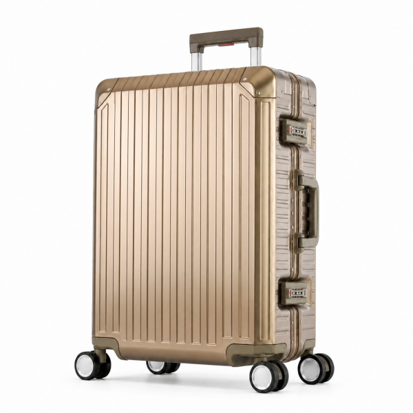Travelhouse Tokyo Reisekoffer M Grau 66 x 42 x 26 cm | Aluminium-Hartschale | TSA-Schloss, Aluminiumrahmen