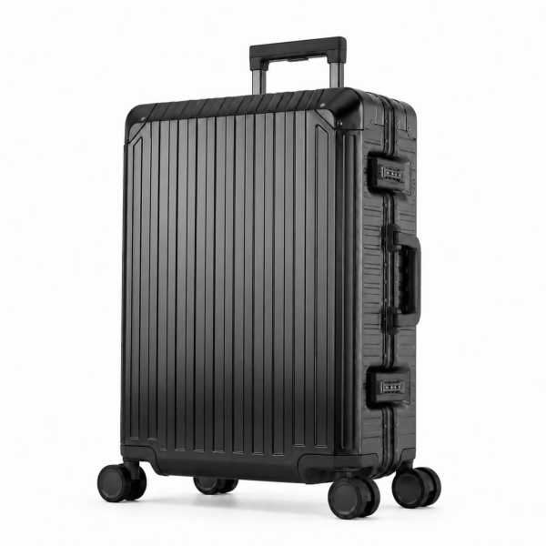 Travelhouse Tokyo Reisekoffer M Gold 66 x 42 x 26 cm | Aluminium-Hartschale | TSA-Schloss, Aluminiumrahmen