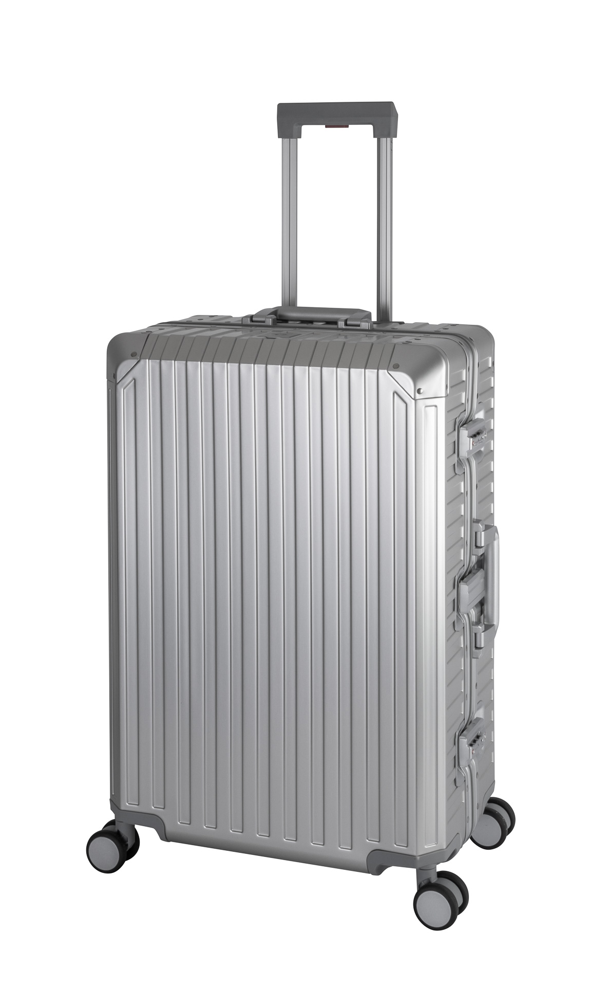 Großer Aluminium Koffer Premium 4 Rollen Trolley Alu-Reise-Koffer L Silber  - online kaufen.