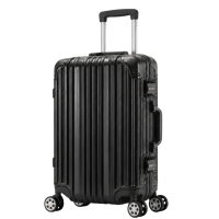 Travelhouse London Handgepäck Koffer S Schwarz 55 x 37 x 23 cm | Polycarbonat-Hartschale | TSA-Schloss, Aluminiumrahmen