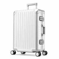 Travelhouse Tokyo Reisekoffer M Silber 66 x 42 x 26 cm | Aluminium-Hartschale | TSA-Schloss, Aluminiumrahmen