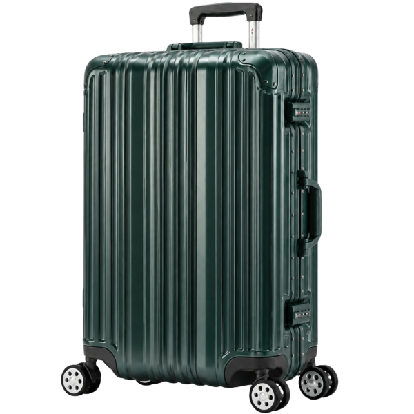 Travelhouse London Reisekoffer M Silber 65 x 42 x 24 cm | Polycarbonat-Hartschale | TSA-Schloss, Aluminiumrahmen