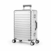 Travelhouse Oslo Reisekoffer M Silber 65 x 42 x 26 cm | Aluminium-Hartschale | TSA-Schloss, Aluminiumrahmen