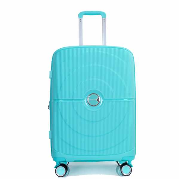 Pisa - Koffer - Blau | Trolley | Robuste PP Hartschale | Dehnfalte +20% | 65 x 44 x 26 cm (+5cm) | 2.5 kg