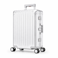 Travelhouse Tokyo großer Reisekoffer L Silber 72 x 45 x 28 cm | Aluminium-Hartschale | TSA-Schloss, Aluminiumrahmen