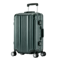 Travelhouse London Handgepäck Koffer S Grün 55 x 37 x 23 cm | Polycarbonat-Hartschale | TSA-Schloss, Aluminiumrahmen