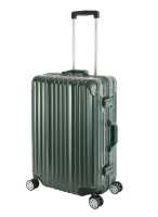 Travelhouse London Koffer Grün M-65cm Alu Rahmen  Polycarbonat Hartschale  Reisetrolley Suitecase Trolley  2X TSA Zahlenschloss  4 Doppelräder  360°Rollen...