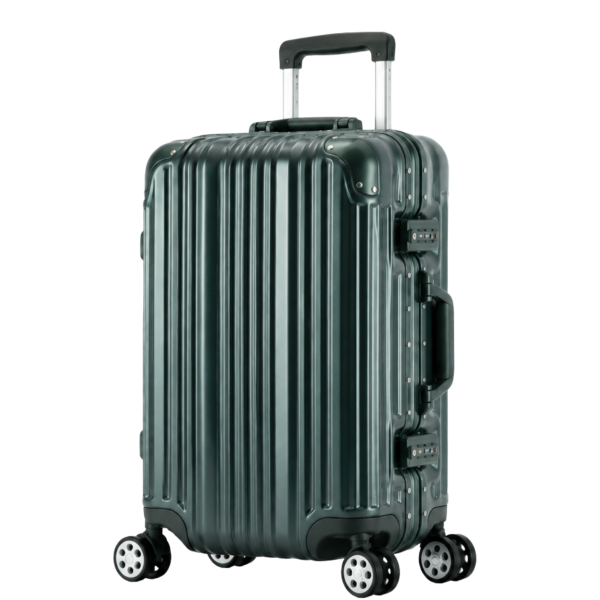 Travelhouse London Handgepäck Koffer S Silber 55 x 37 x 23 cm | Polycarbonat-Hartschale | TSA-Schloss, Aluminiumrahmen