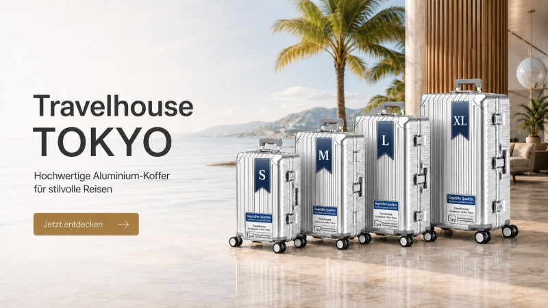 Travelhouse Premium Koffer Serie "Tokyo" - Jetzt für deinen Traumurlaub entdecken. 