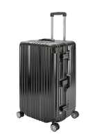 Travelhouse London großer Reisekoffer L Schwarz 75 x 42 x 35 cm | Polycarbonat-Hartschale | TSA-Schloss, Aluminiumrahmen