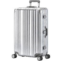 Travelhouse London großer Reisekoffer L Silber 75 x 48 x 26 cm | Polycarbonat-Hartschale | TSA-Schloss, Aluminiumrahmen