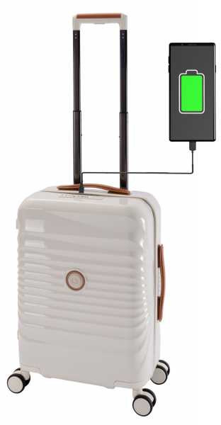 Travelhouse Capri Handgepäck Koffer | Trolley | PC Hartschale | USB + USB C Anschluss | 55 x 36 x 23 cm | 3.7 kg