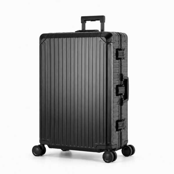 Travelhouse Tokyo großer Reisekoffer XL Gold 78 x 51 x 29 cm | Aluminium-Hartschale | TSA-Schloss, Aluminiumrahmen