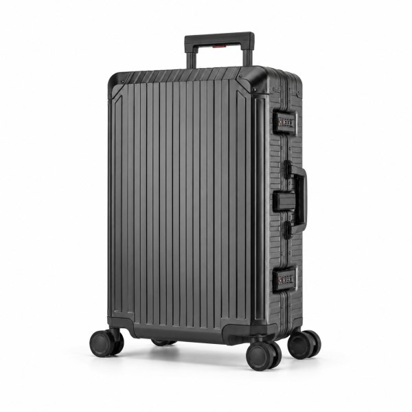 Travelhouse Tokyo großer Reisekoffer L Silber 72 x 45 x 28 cm | Aluminium-Hartschale | TSA-Schloss, Aluminiumrahmen