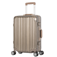 Travelhouse London Handgepäck Koffer S Gold 55 x 37 x 23 cm | Polycarbonat-Hartschale | TSA-Schloss, Aluminiumrahmen
