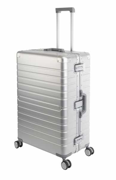 Aluminium Koffer Trolley mit 4 Rollen | Oslo | Hartschale | 75 x 48 x 29 cm | 6.5 kg | Vol.102 - Alu Reisekoffer
