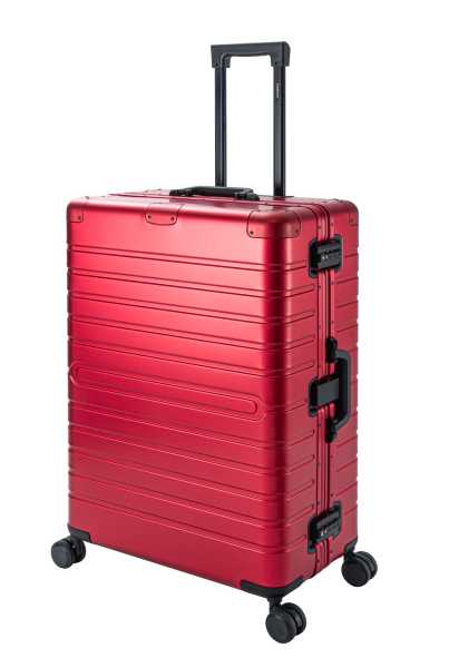 Aluminium Koffer Trolley mit 4 Rollen | Oslo | Hartschale | 75 x 48 x 29 cm | 6.5 kg | Vol.102 - Alu Reisekoffer